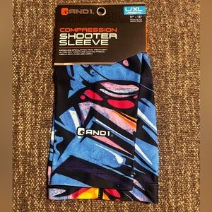 NWT AND1 Compression Shooter Basketball Arm Sleeve Multi-color Print Mens L/XL